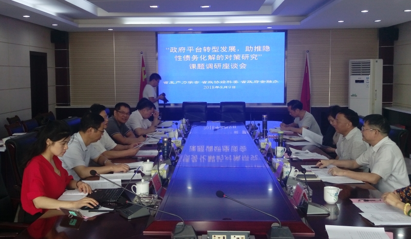 北冰院長參與“政府平臺轉(zhuǎn)型發(fā)展，助推隱性債務化解的對策研究”課題調(diào)研座談會